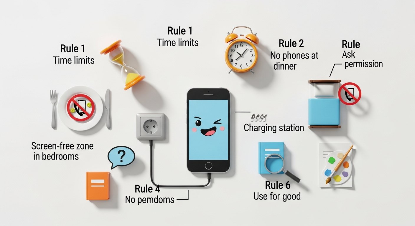 navigating age-specific guidelines — phone rules for kids at home